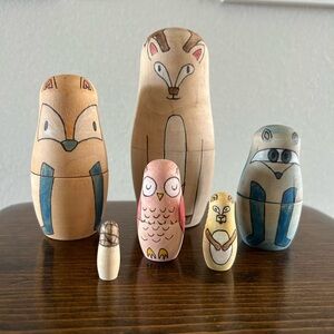 Woodland Animal Nesting Dolls Set